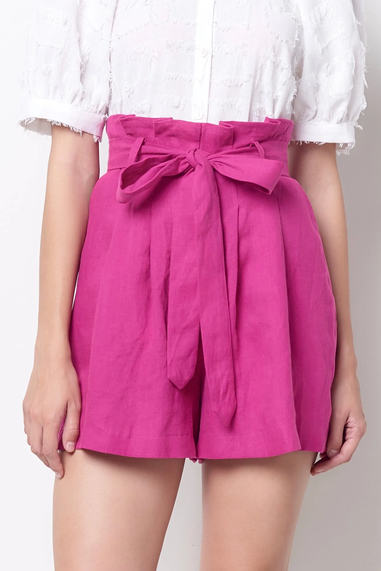 ALEXA High Waisted Shorts - Linen