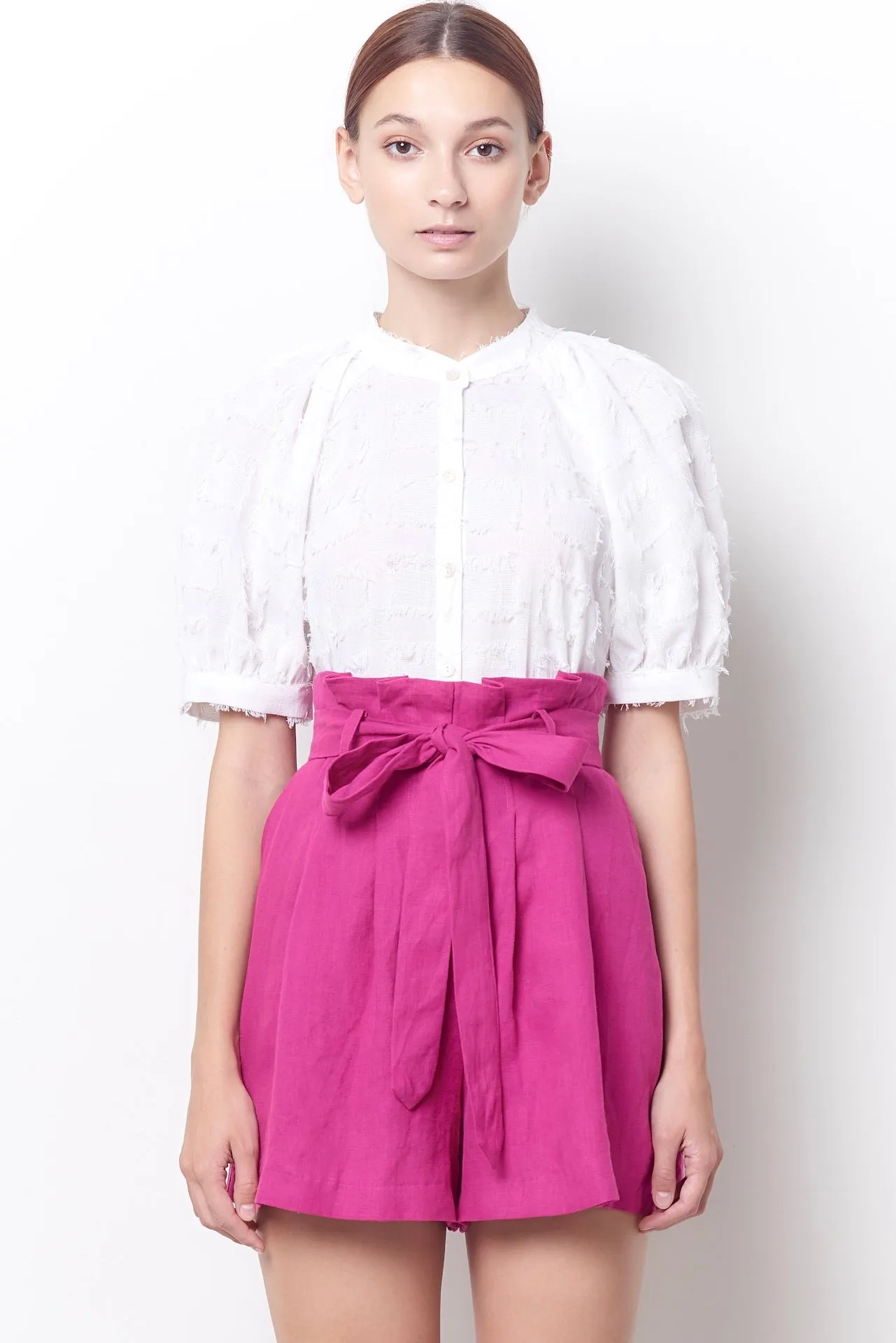 ALEXA High Waisted Shorts - Linen