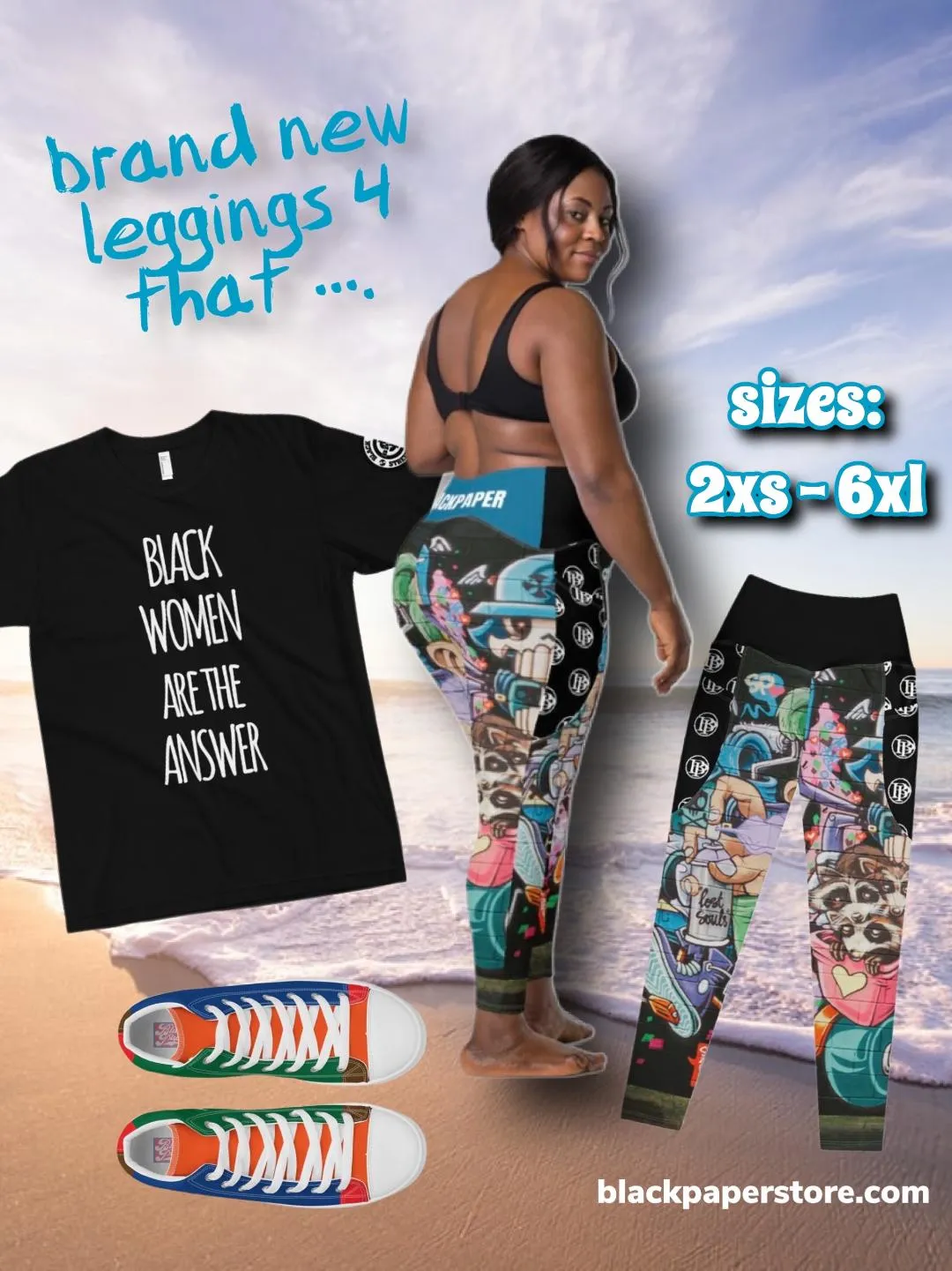 Black Paper - Leggings GRAFFITI