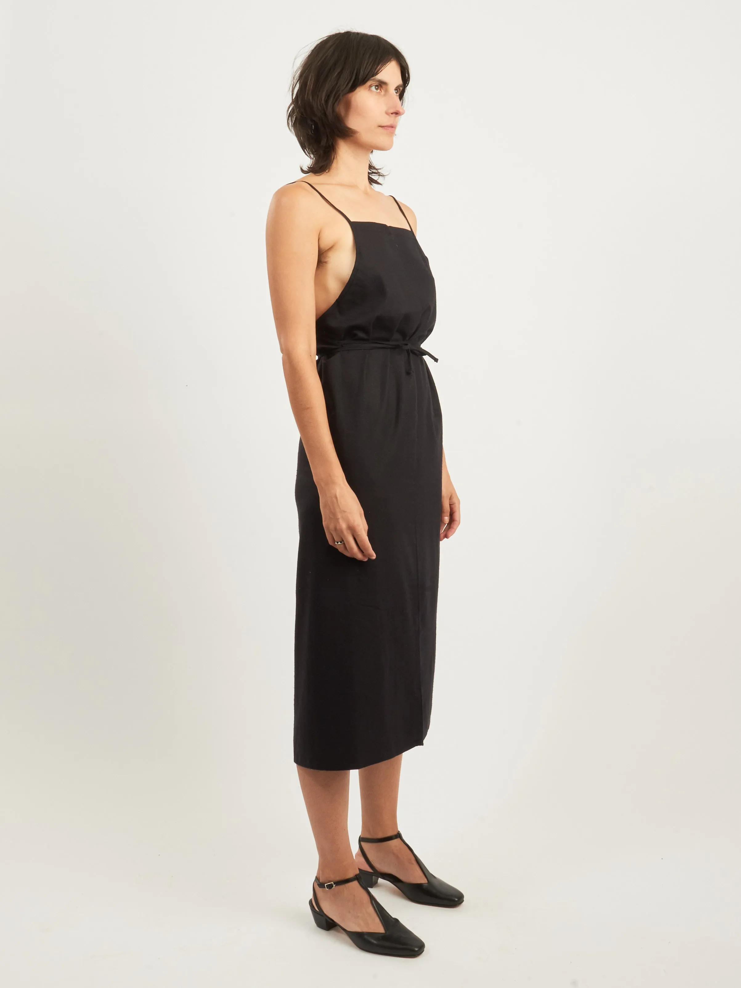 Black Yumi Apron Dress