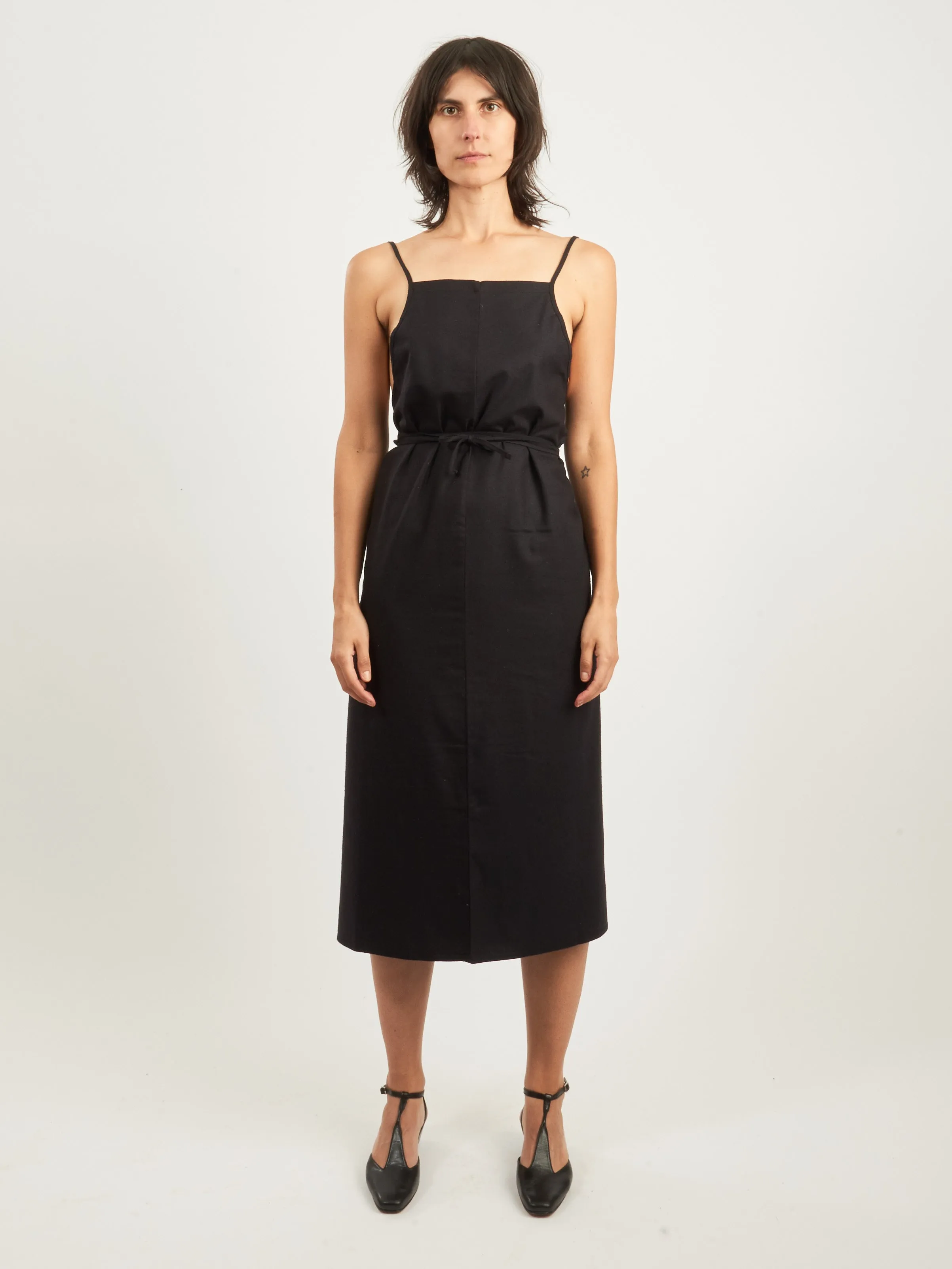 Black Yumi Apron Dress