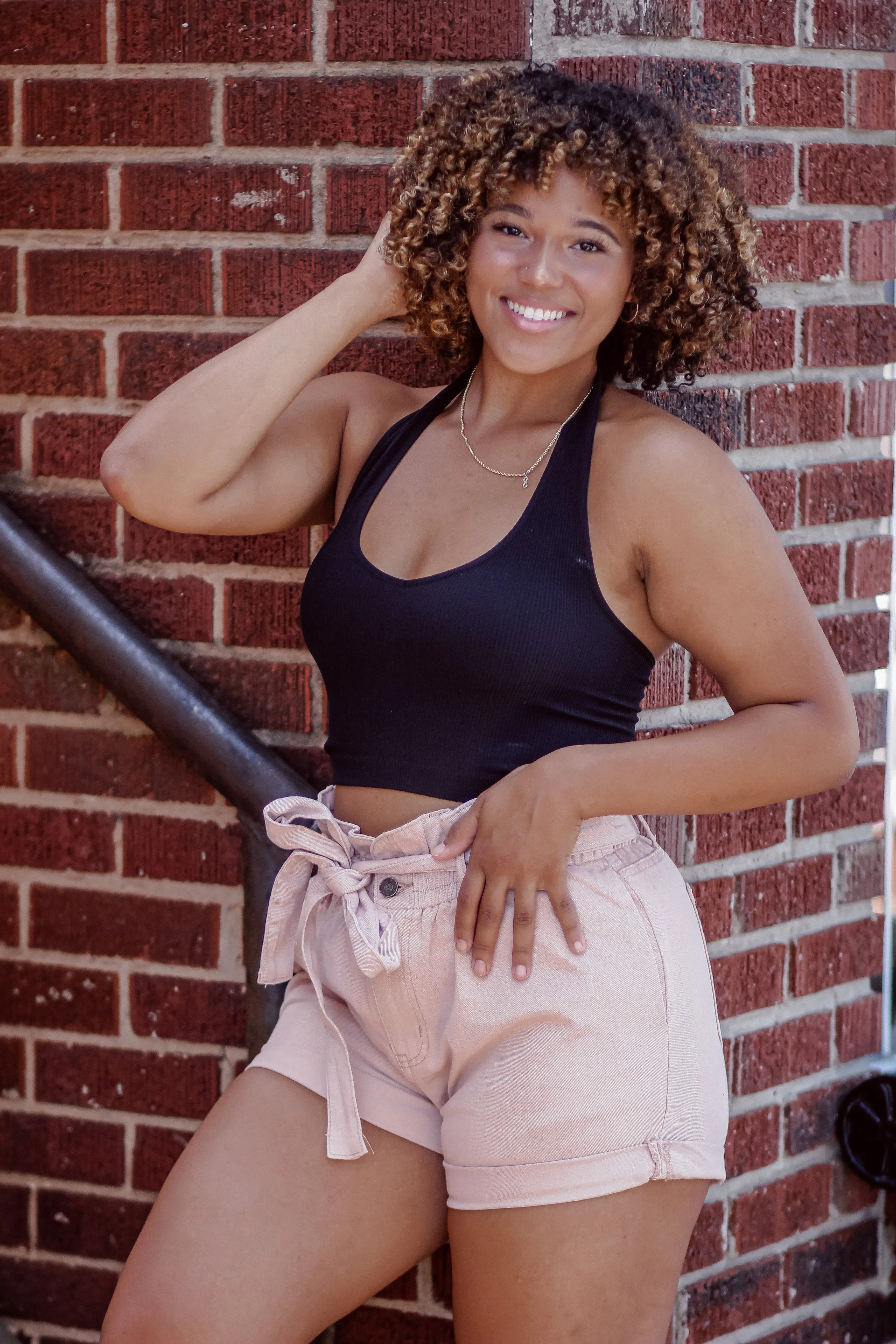 Blush Paperbag Shorts