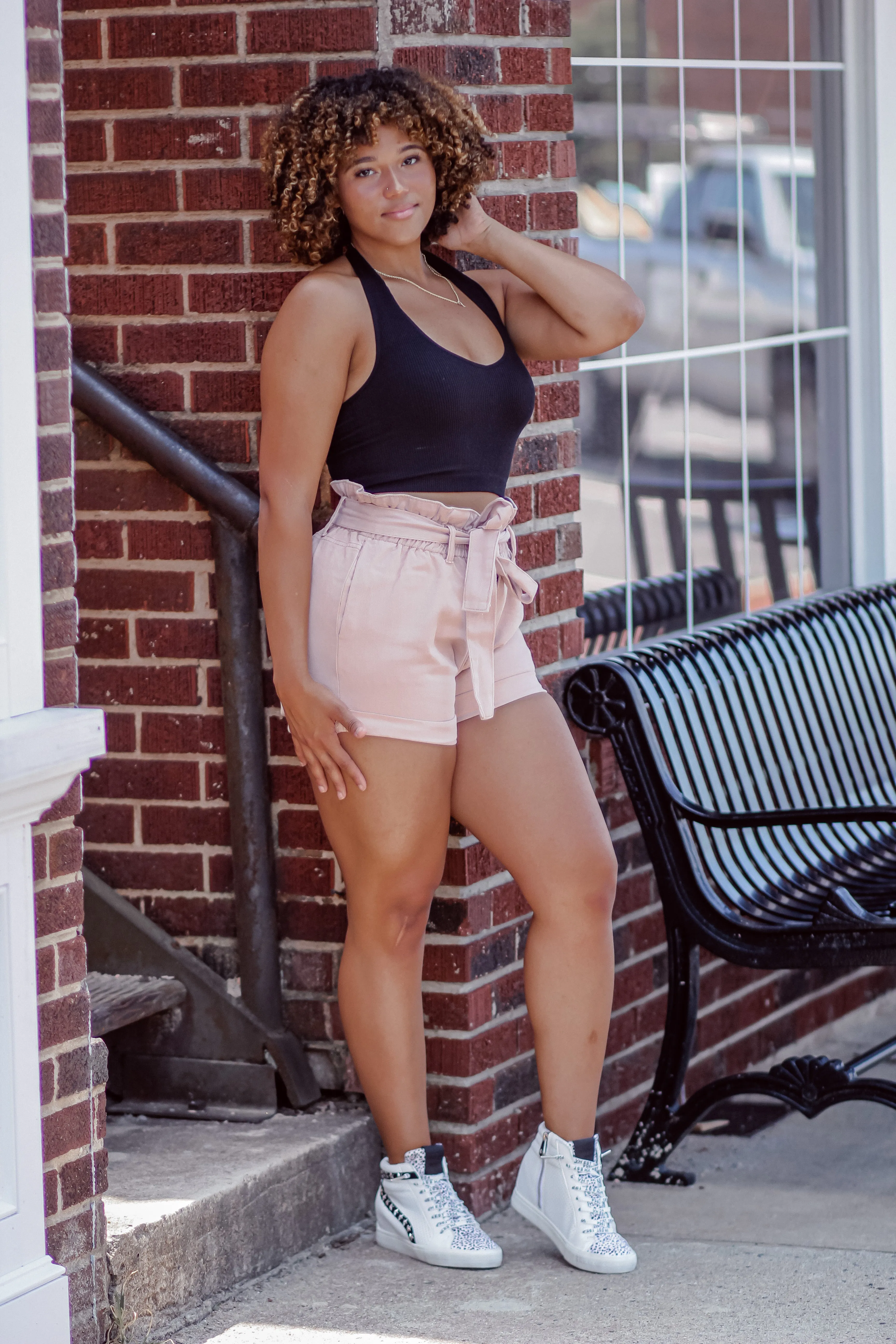 Blush Paperbag Shorts