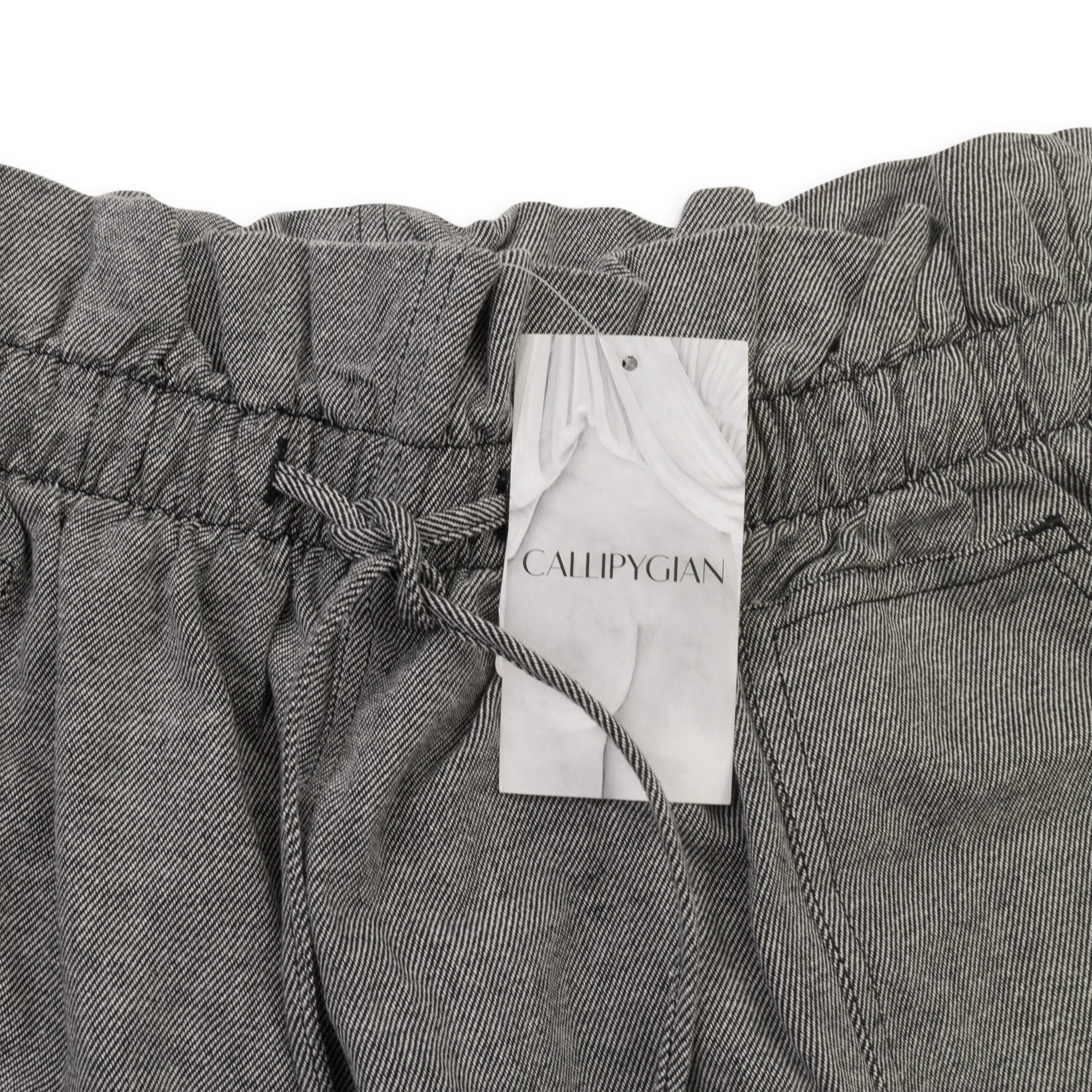 CALLIPYGIAN PAPERBAG BLACK GRAY SHORTS