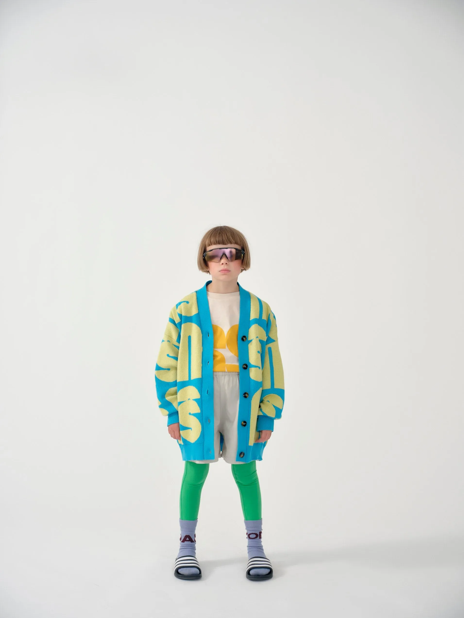 Cardigan Jacquard Turquoise Butter - Sample
