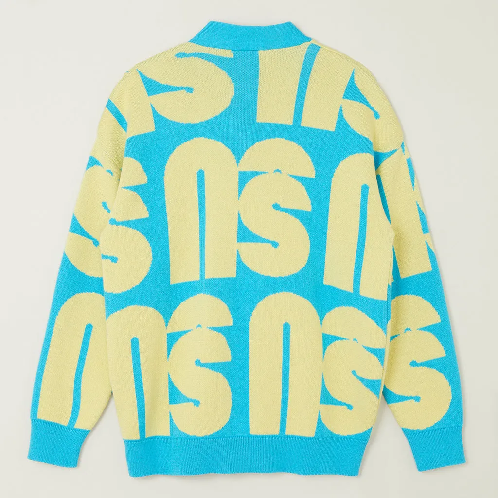 Cardigan Jacquard Turquoise Butter - Sample