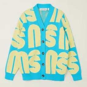 Cardigan Jacquard Turquoise Butter