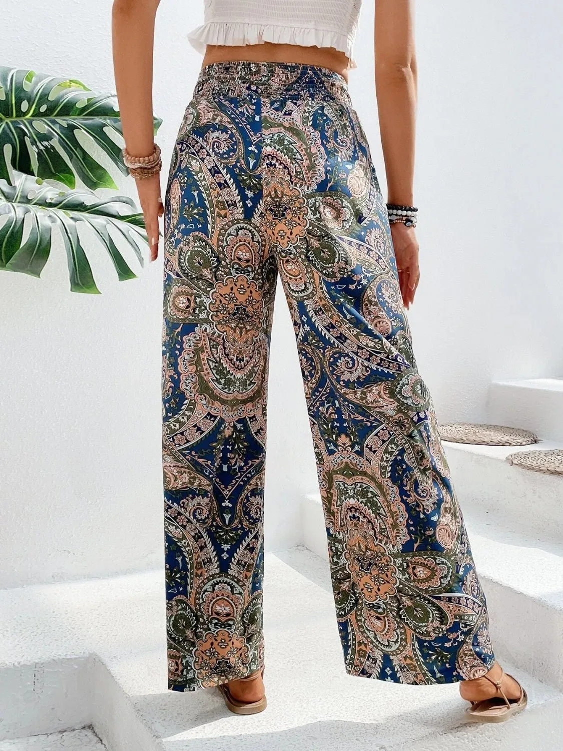 Chic Printed Wide Leg Pants