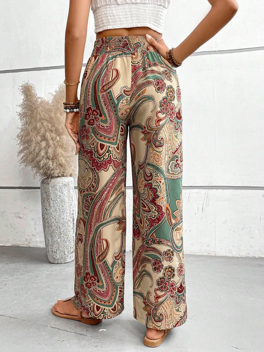 Chic Printed Wide Leg Pants