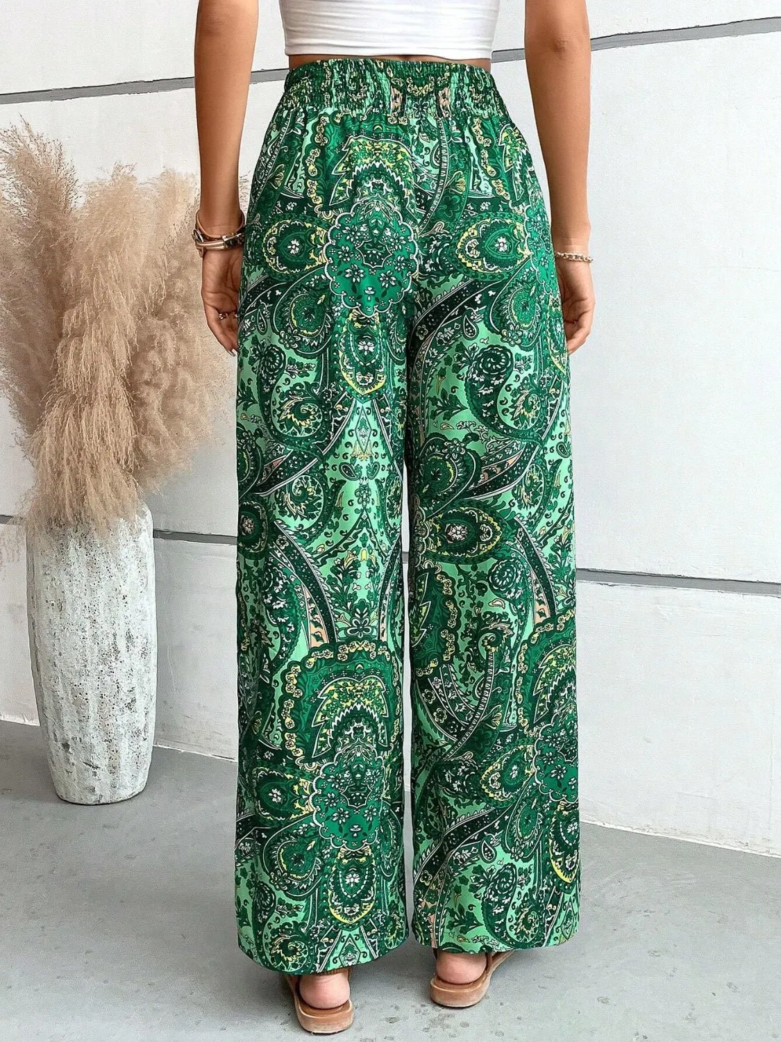 Chic Printed Wide Leg Pants