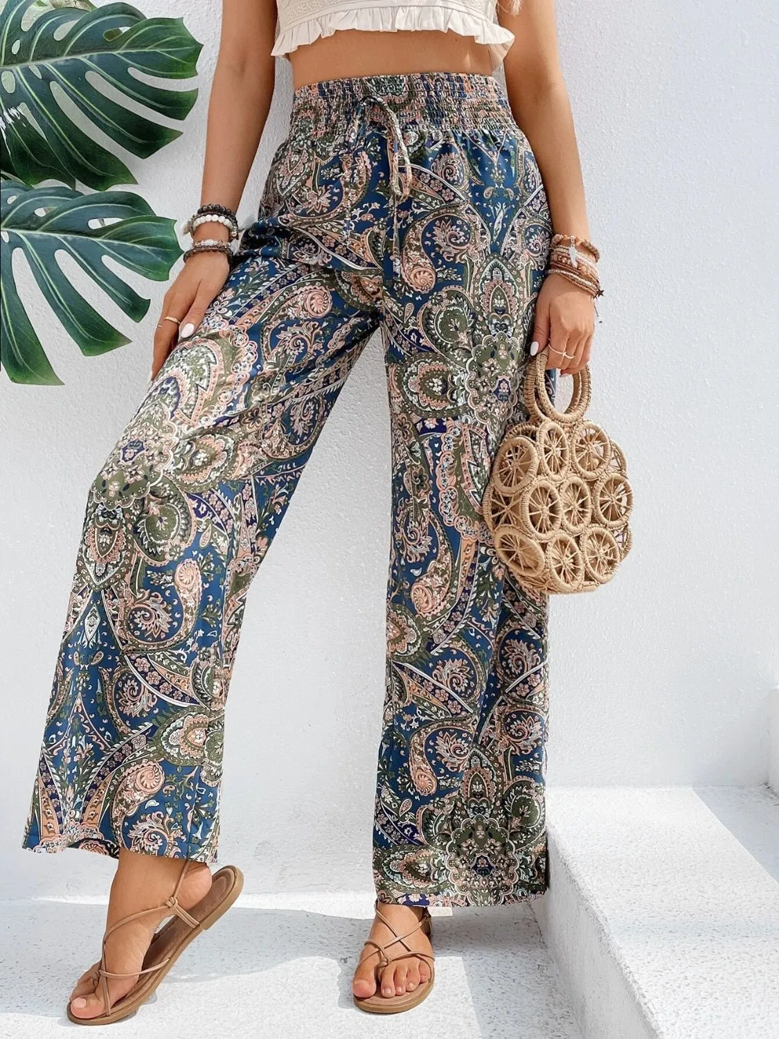 Chic Printed Wide Leg Pants
