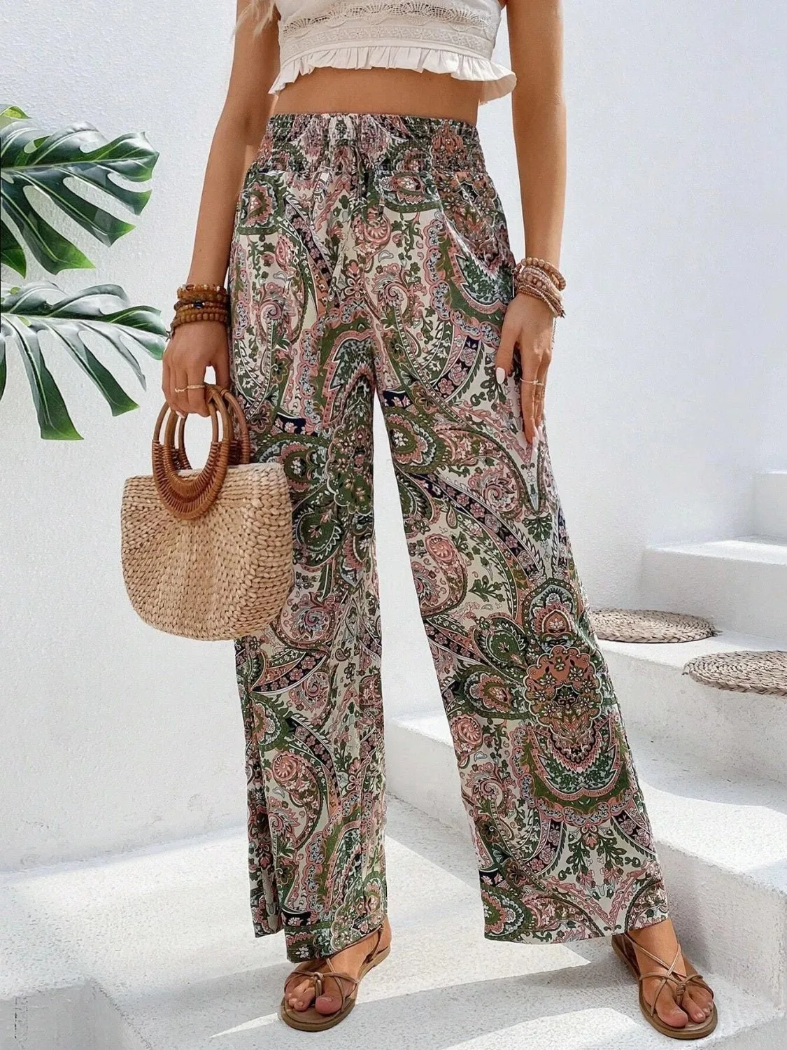 Chic Printed Wide Leg Pants