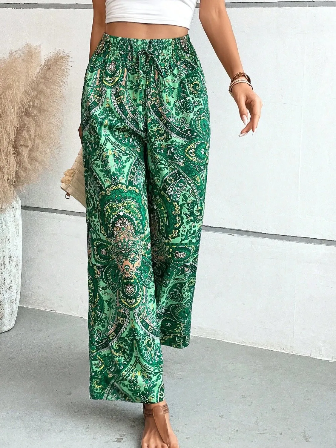 Chic Printed Wide Leg Pants