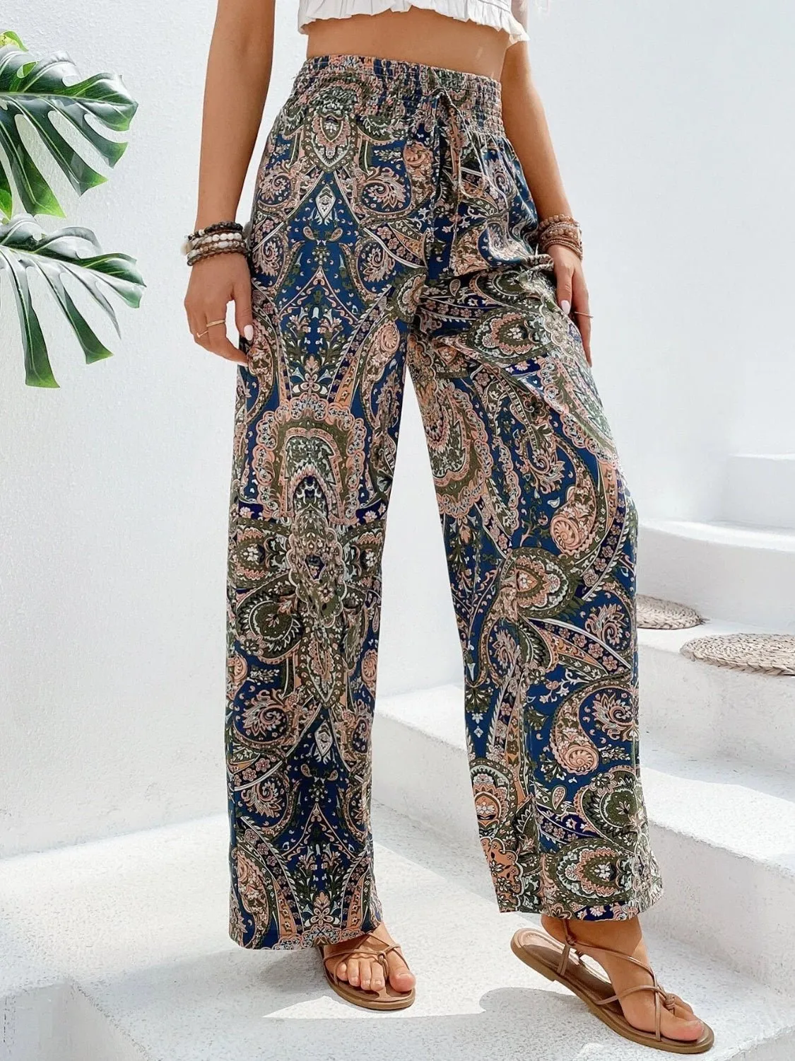 Chic Printed Wide Leg Pants