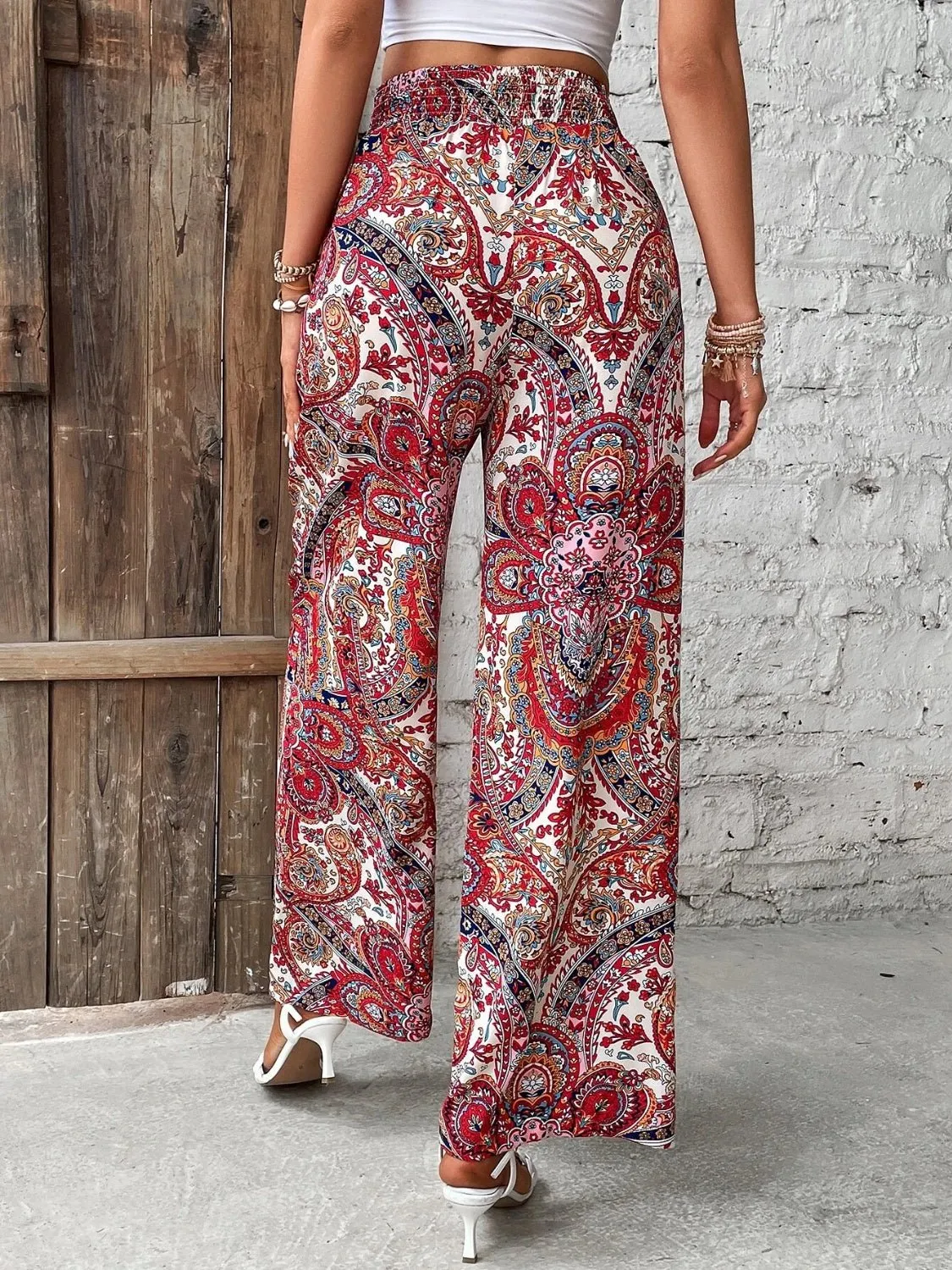 Chic Printed Wide Leg Pants