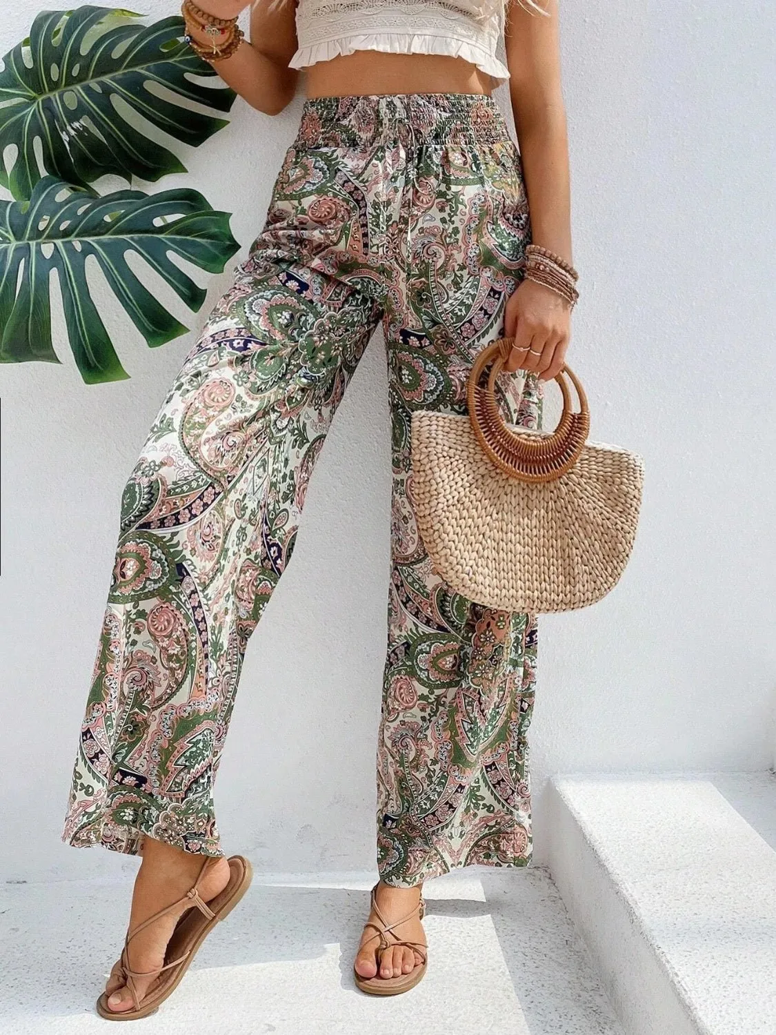 Chic Printed Wide Leg Pants