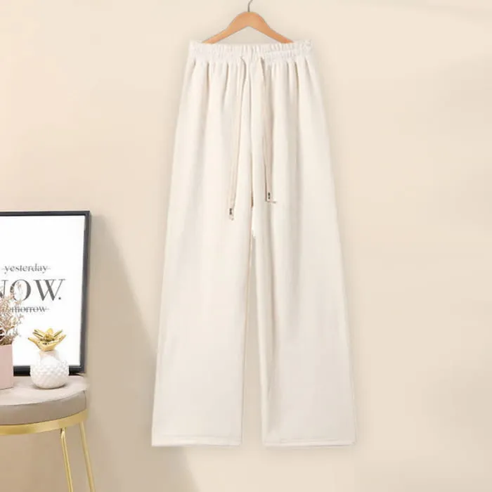 Colorblock Turtleneck Sweater White Pants Set