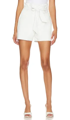 Commando Faux Leather Paperbag Short in White