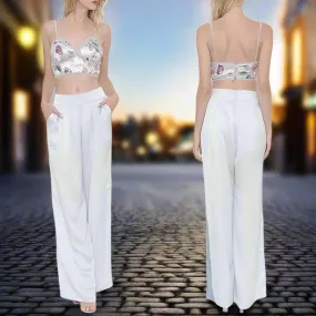 Crop Top Pant Set