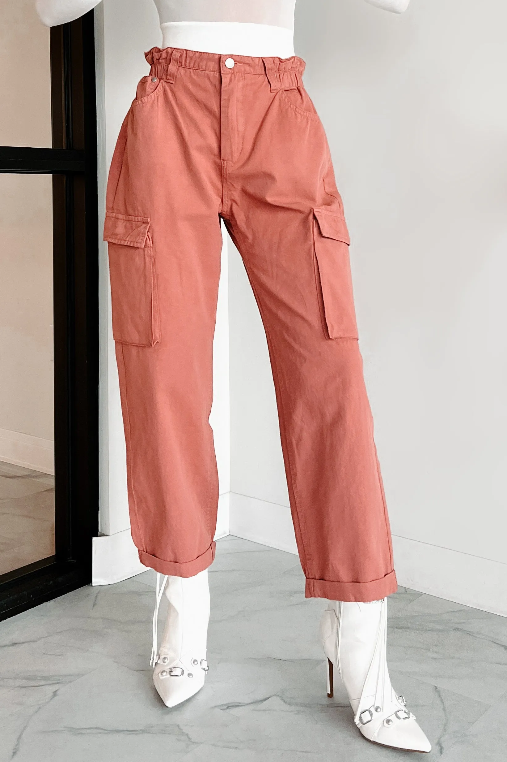 DOORBUSTER Finch Paperbag Cargo Pants (Mauve)