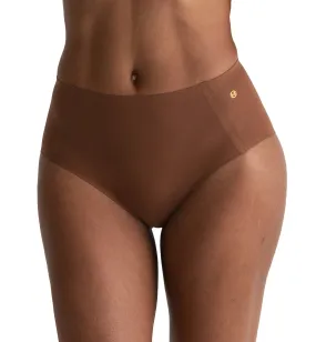 Evelyn & Bobbie High-Waisted Retro Bikini Panty (1704) - Clay