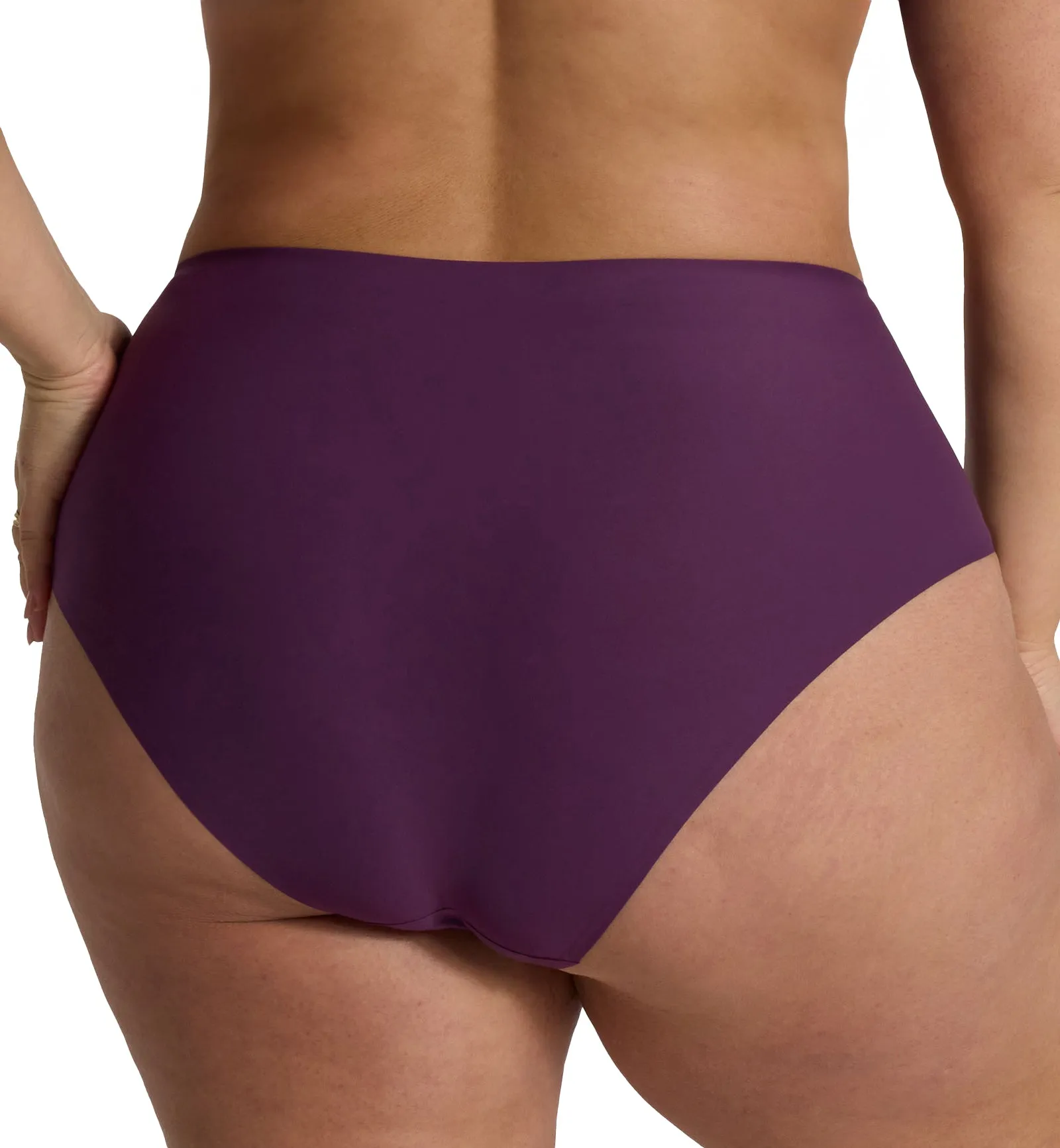 Evelyn & Bobbie High-Waisted Retro Bikini Panty (1704) - Plum