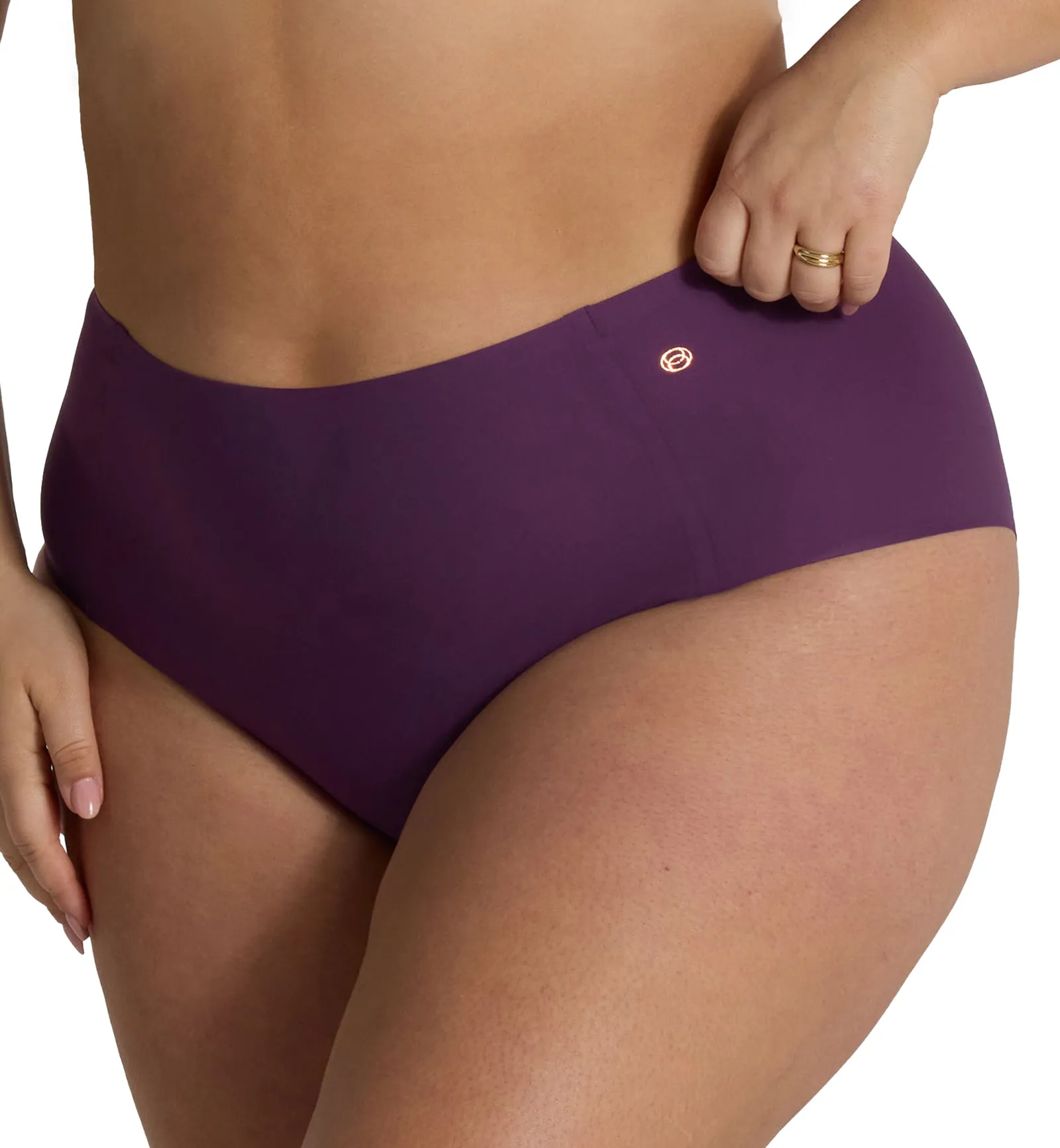 Evelyn & Bobbie High-Waisted Retro Bikini Panty (1704) - Plum