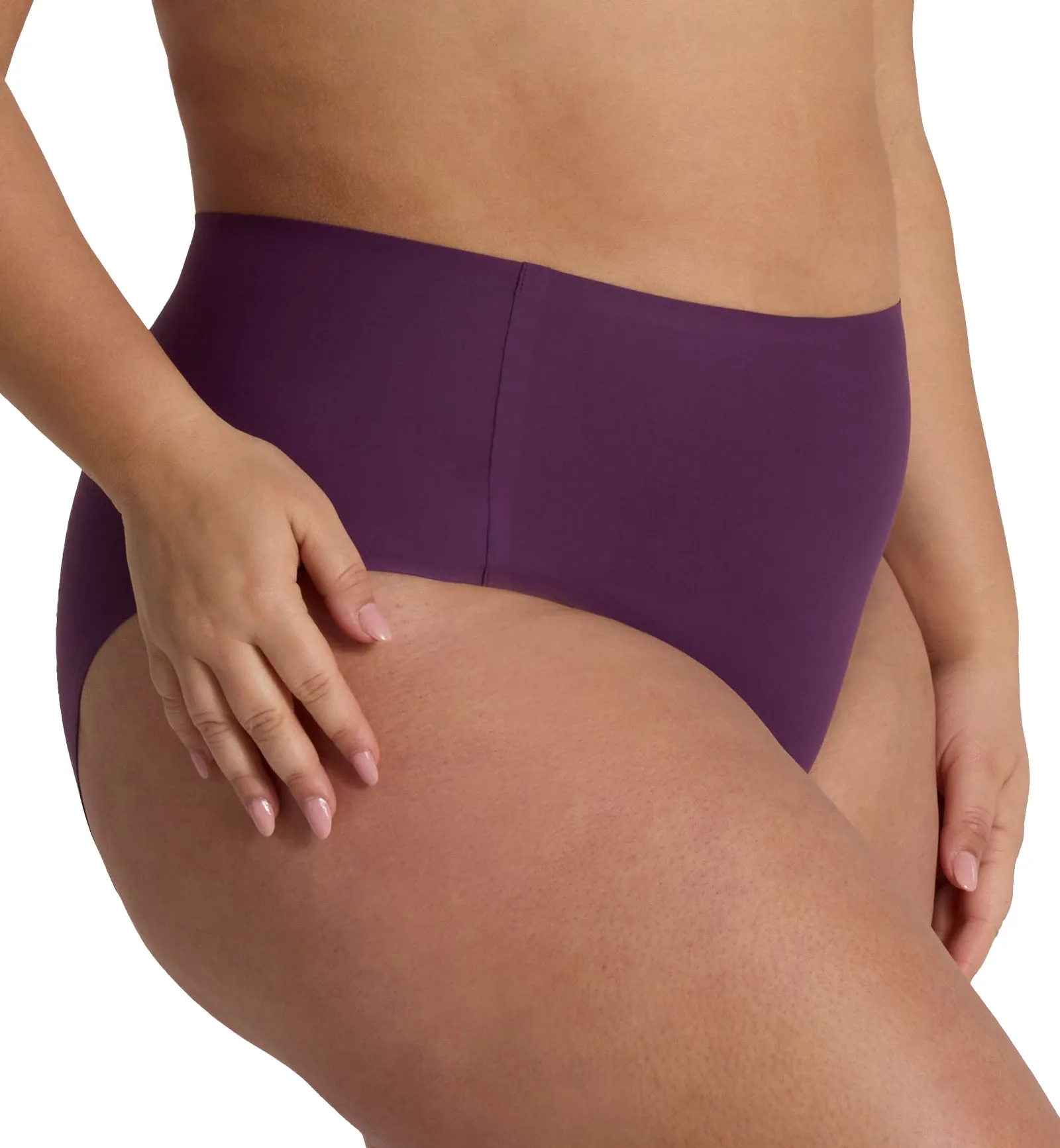 Evelyn & Bobbie High-Waisted Retro Bikini Panty (1704) - Plum
