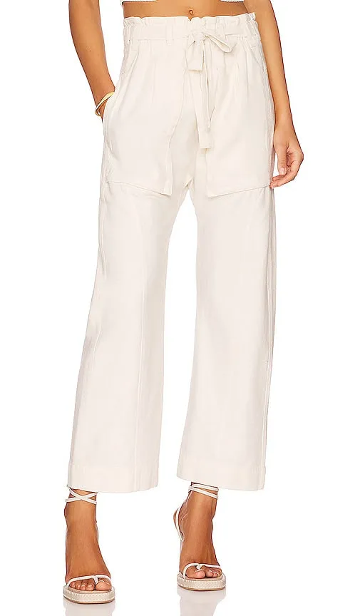 Free People Sky Rider Pant in Ivory