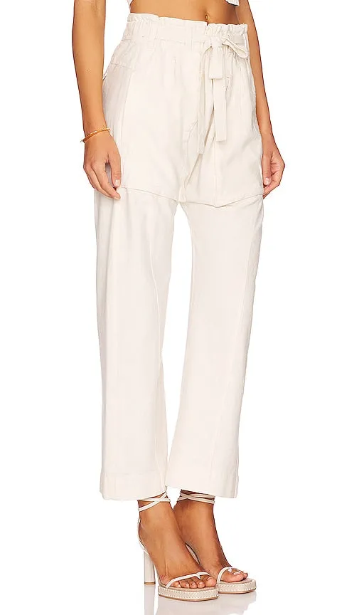 Free People Sky Rider Pant in Ivory