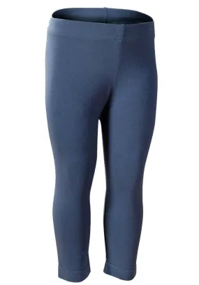 Girls Blue 3/4 Length Elasticated Waist Stretchy Leggings