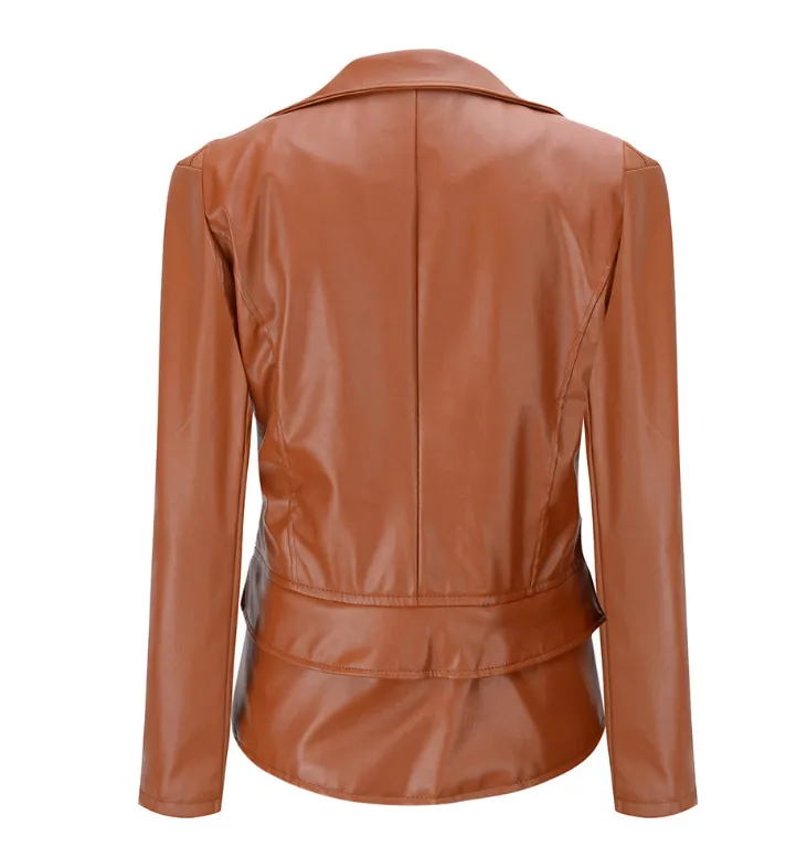 GlamzLife's Stylish Leather Zipper Jackets For Women