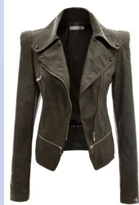 GlamzLife's Stylish Leather Zipper Jackets For Women