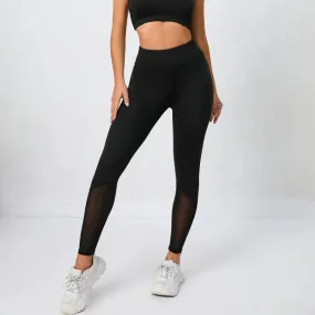 High-Waist Mesh Gym Leggings – Sculpting & Stretchy Yoga Pants