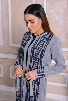 Imported Front Open Mountain Mist Cozy Belted Cardigan Sweater -EE (CGN47)
