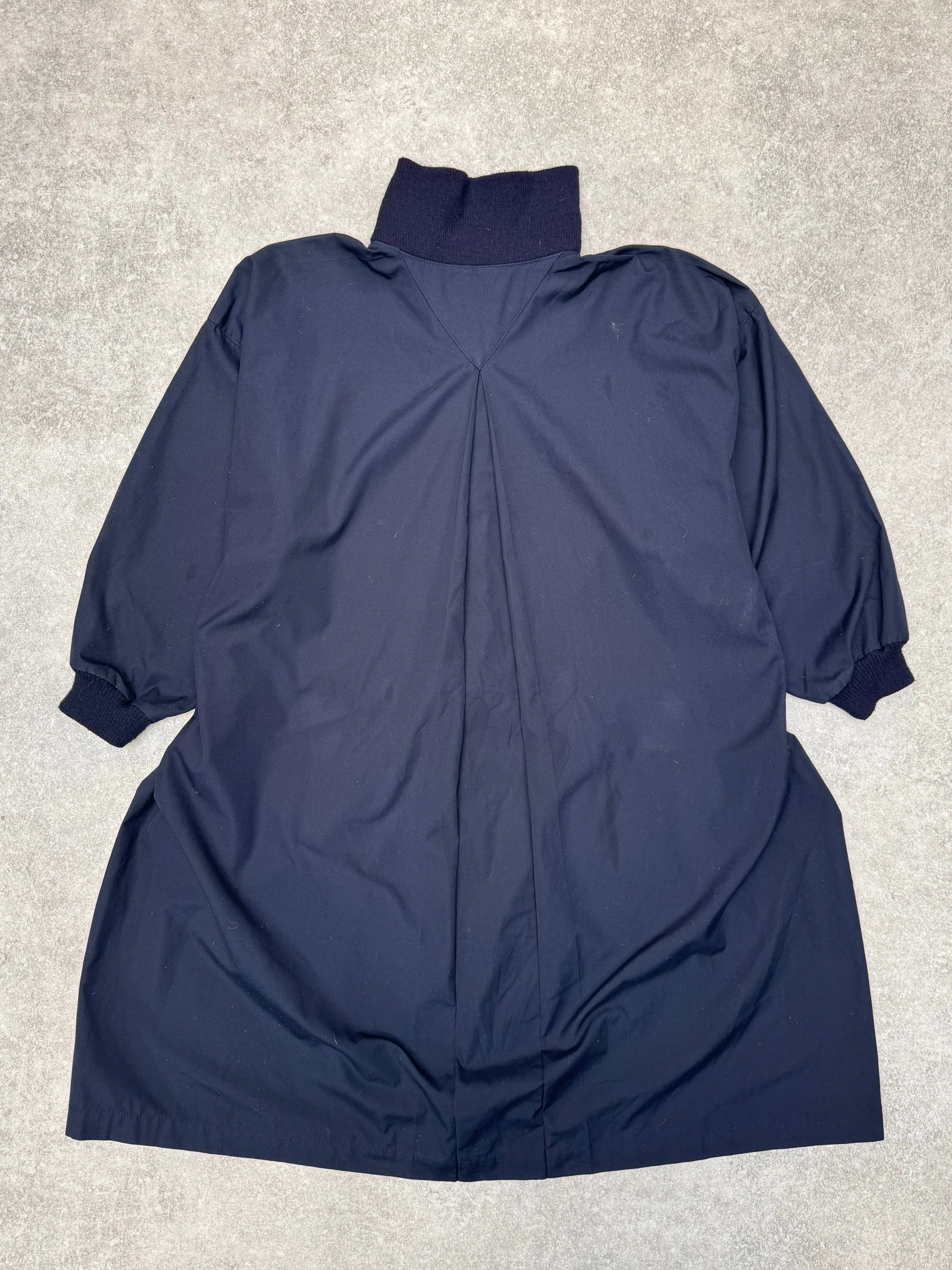 Issey Miyake Knitted Edge Navy Painters Smock
