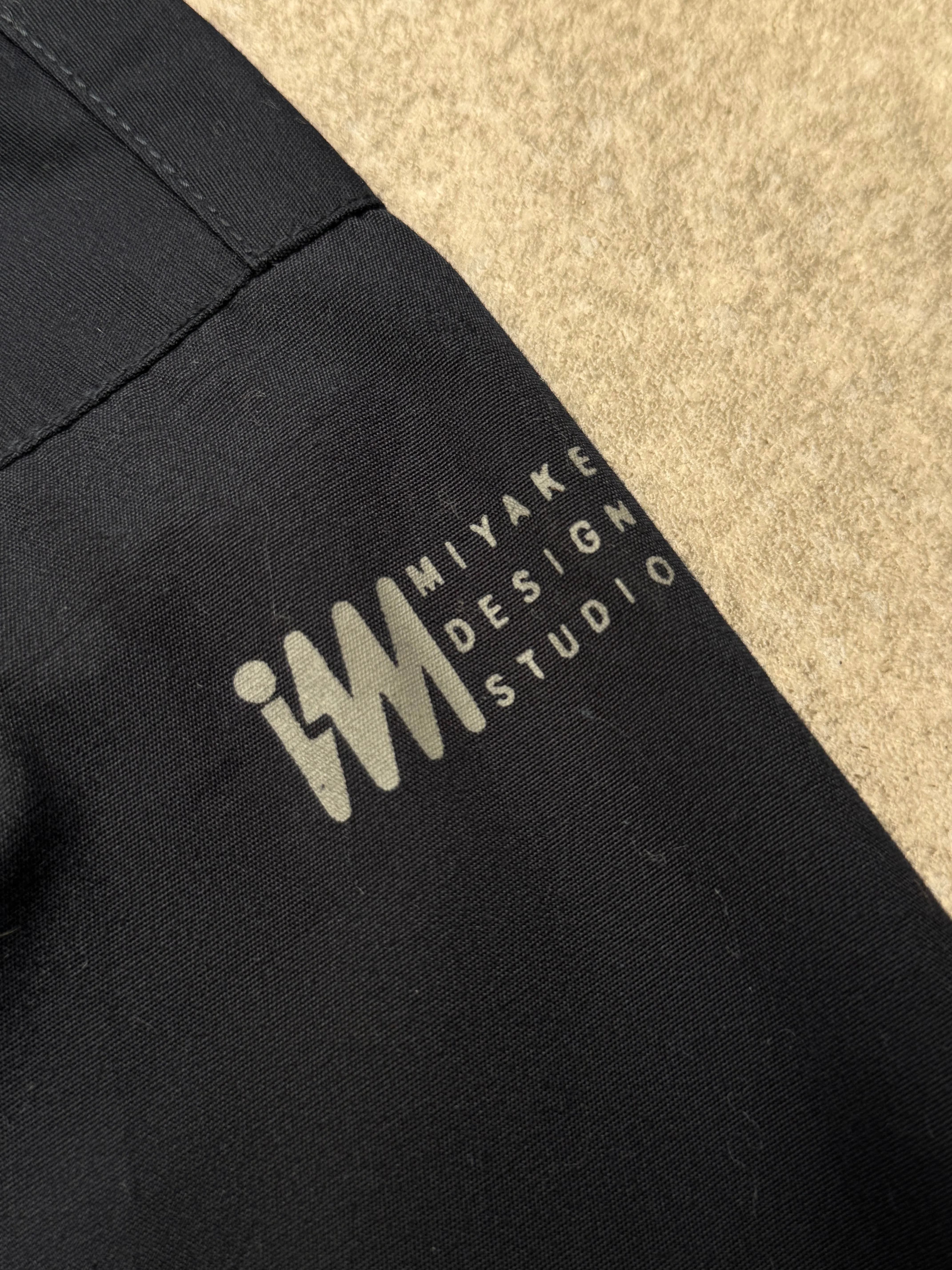 Issey Miyake Knitted Edge Navy Painters Smock