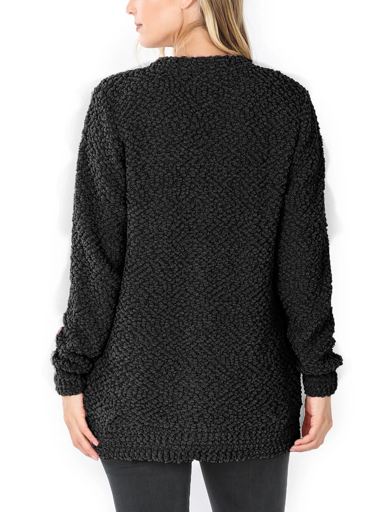 KOGMO Women's Popcorn Sweater Cardigans with Buttons and Pockets