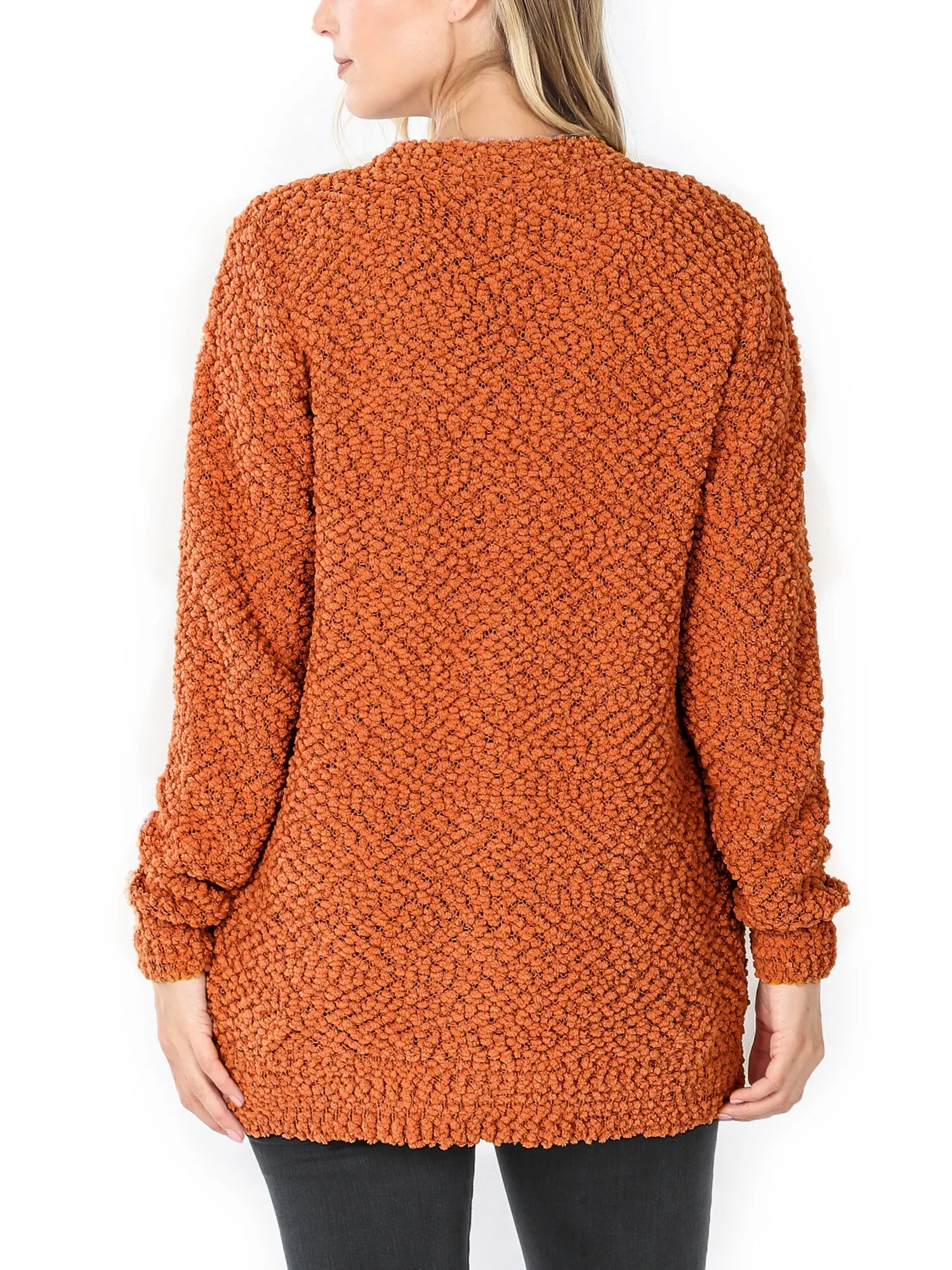 KOGMO Women's Popcorn Sweater Cardigans with Buttons and Pockets