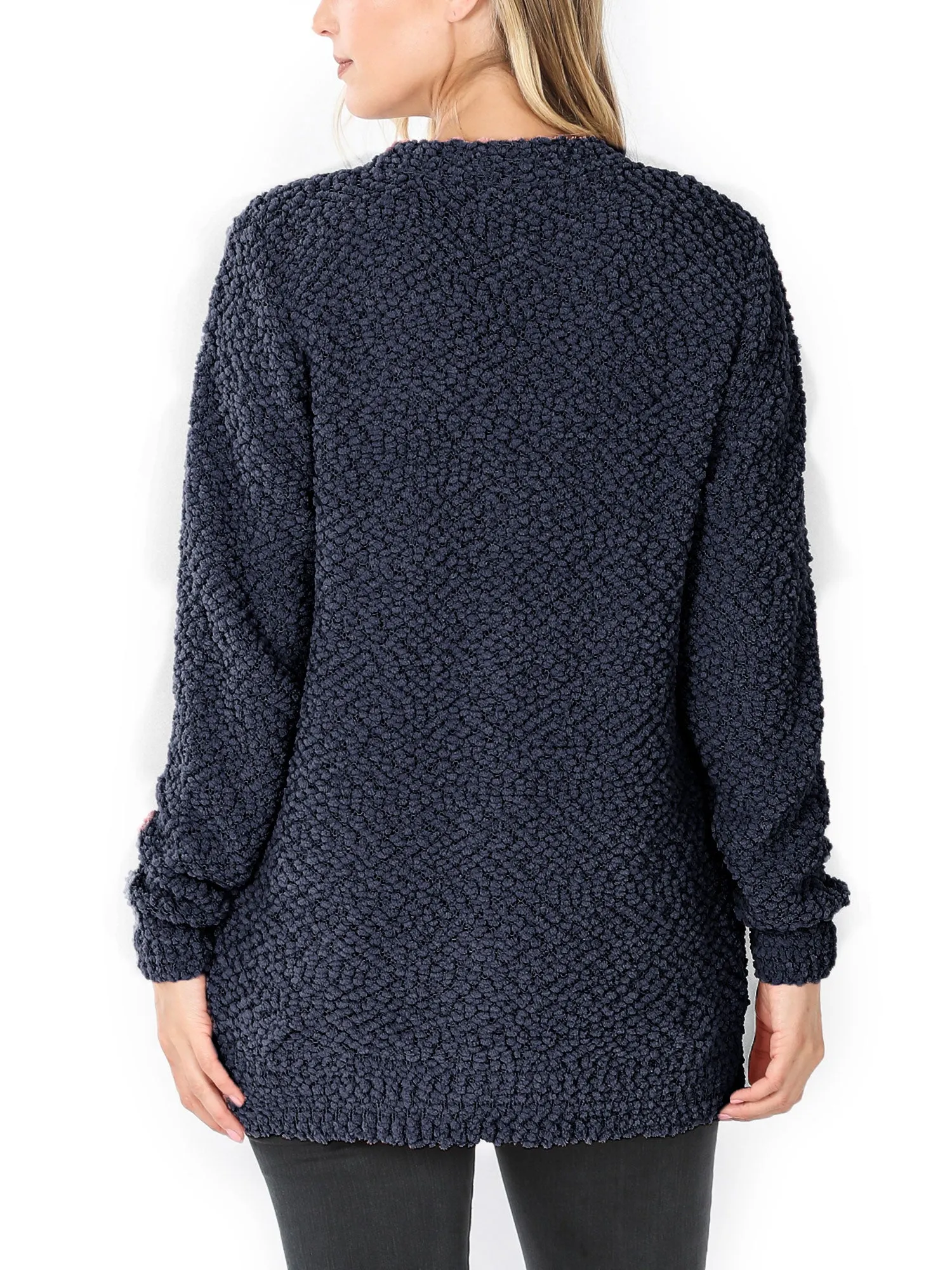 KOGMO Women's Popcorn Sweater Cardigans with Buttons and Pockets