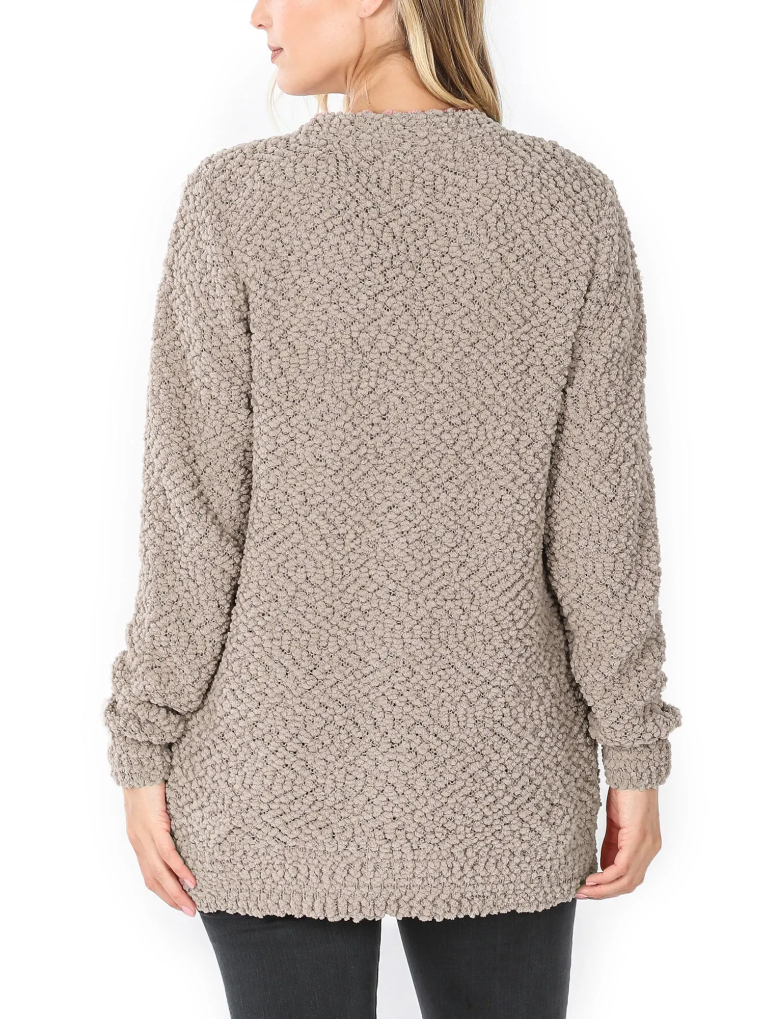 KOGMO Women's Popcorn Sweater Cardigans with Buttons and Pockets
