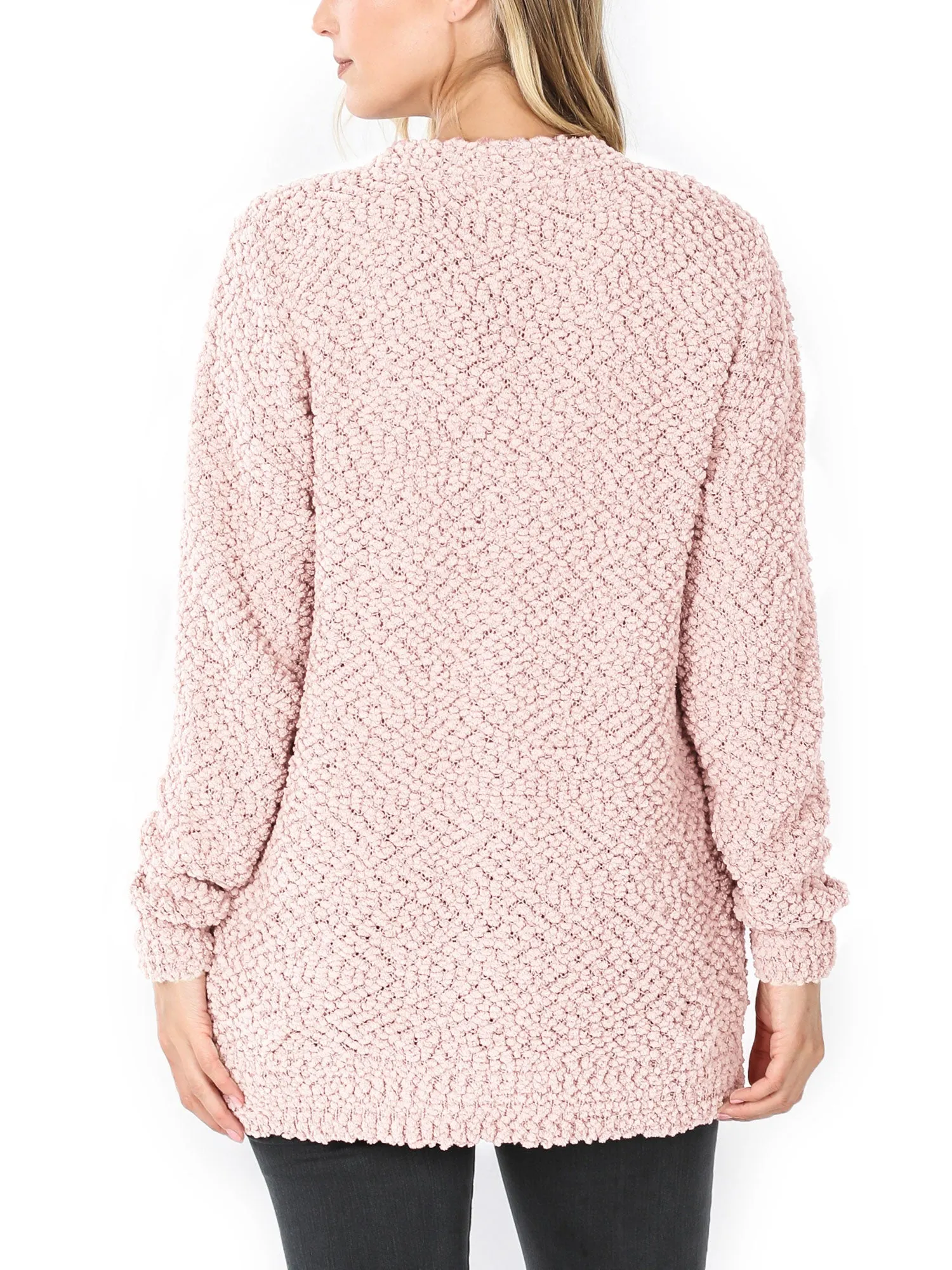 KOGMO Women's Popcorn Sweater Cardigans with Buttons and Pockets