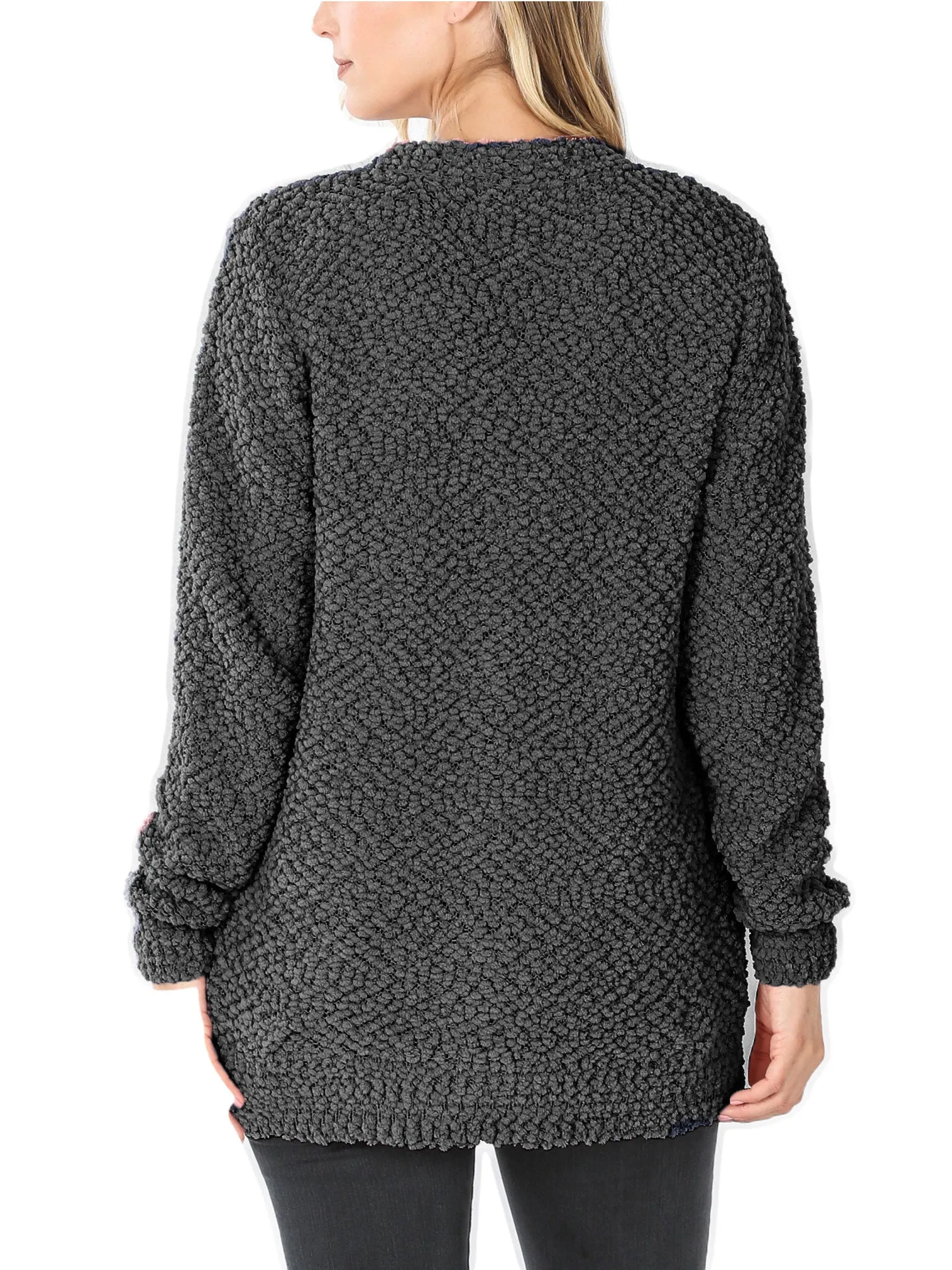 KOGMO Women's Popcorn Sweater Cardigans with Buttons and Pockets