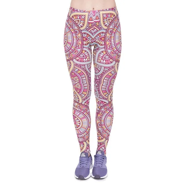leggins Slim legins stretchy Leggings Fashion Woman Pants Sexy Women Legging Casual Blue streak Printing Fitness
