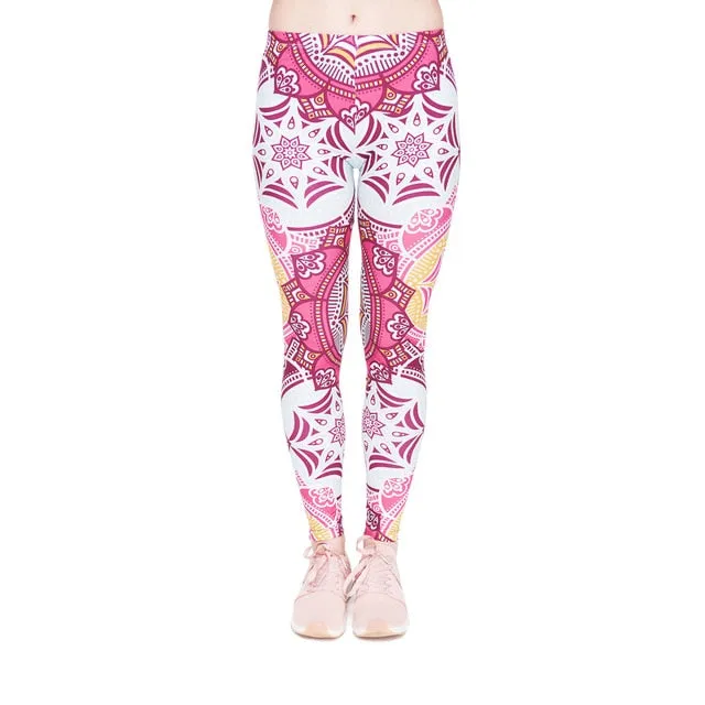 leggins Slim legins stretchy Leggings Fashion Woman Pants Sexy Women Legging Casual Blue streak Printing Fitness