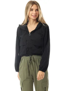 Lightweight Cropped Jackets Yoga Quick Dry Windbreaker Zipper Jackets Workout Running Hoodie Jackets