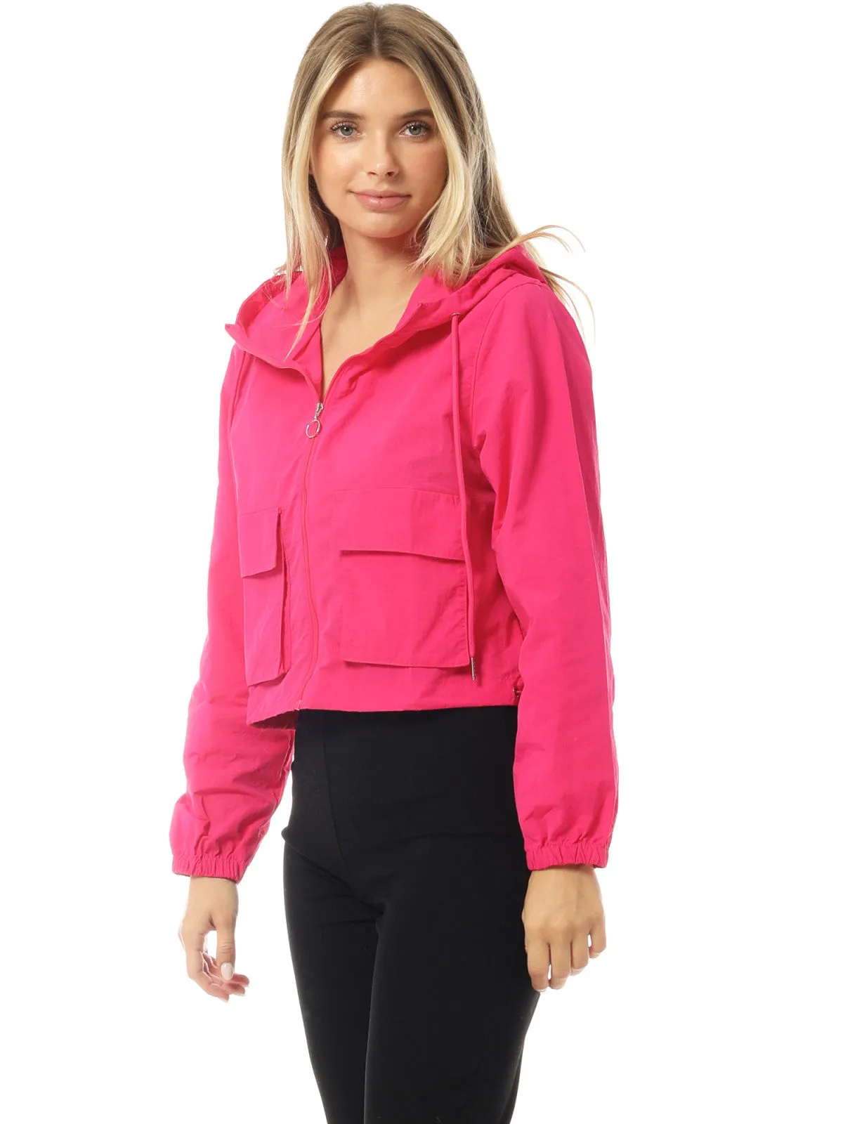 Lightweight Cropped Jackets Yoga Quick Dry Windbreaker Zipper Jackets Workout Running Hoodie Jackets