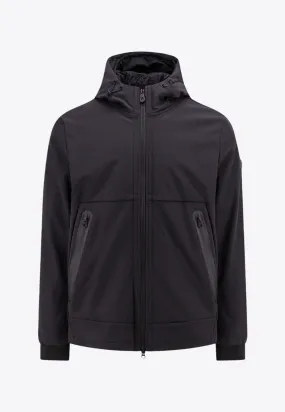 Logo Patch Zip-Up Windbreaker Jacket