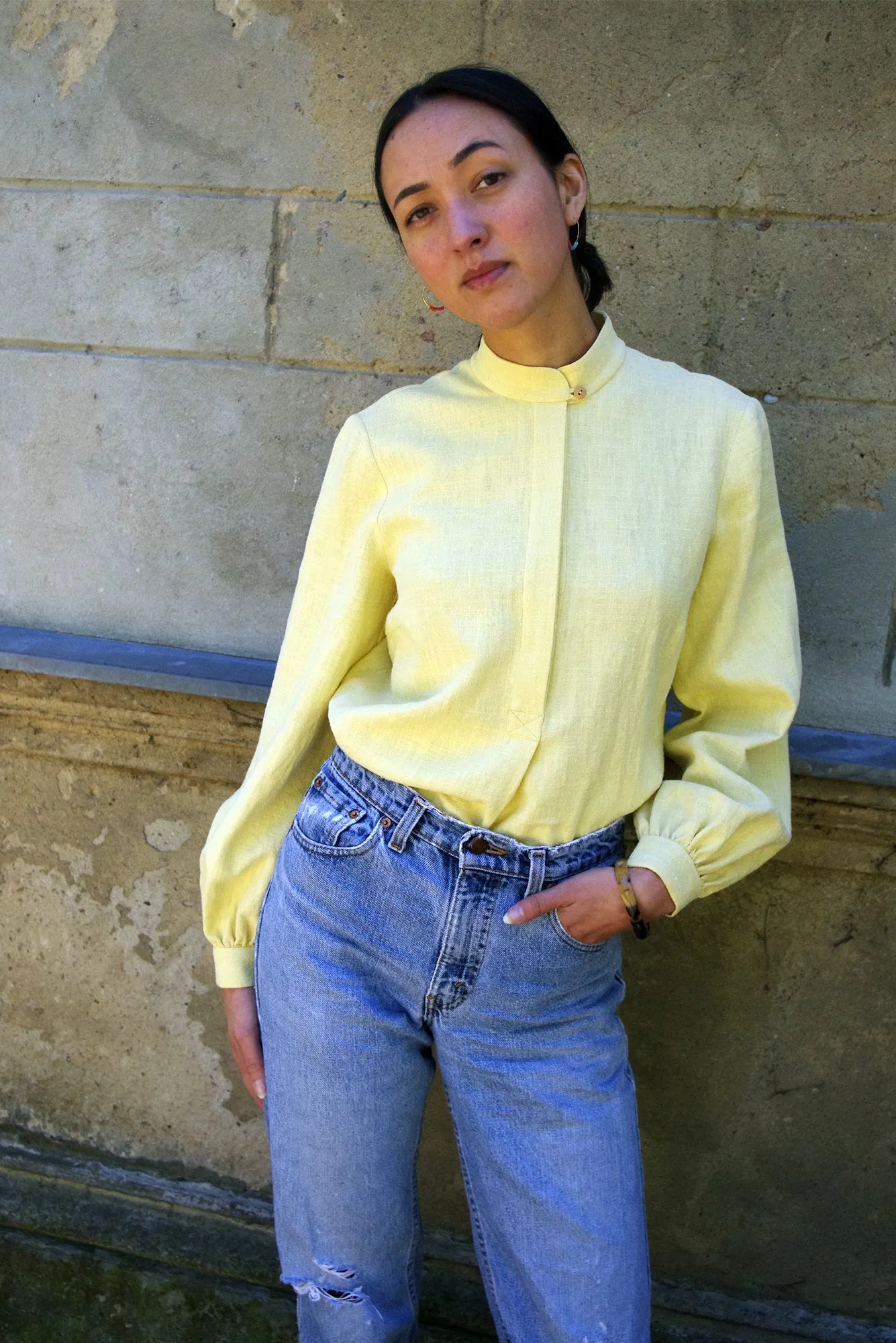MANDRA BLOUSE vanilla linen