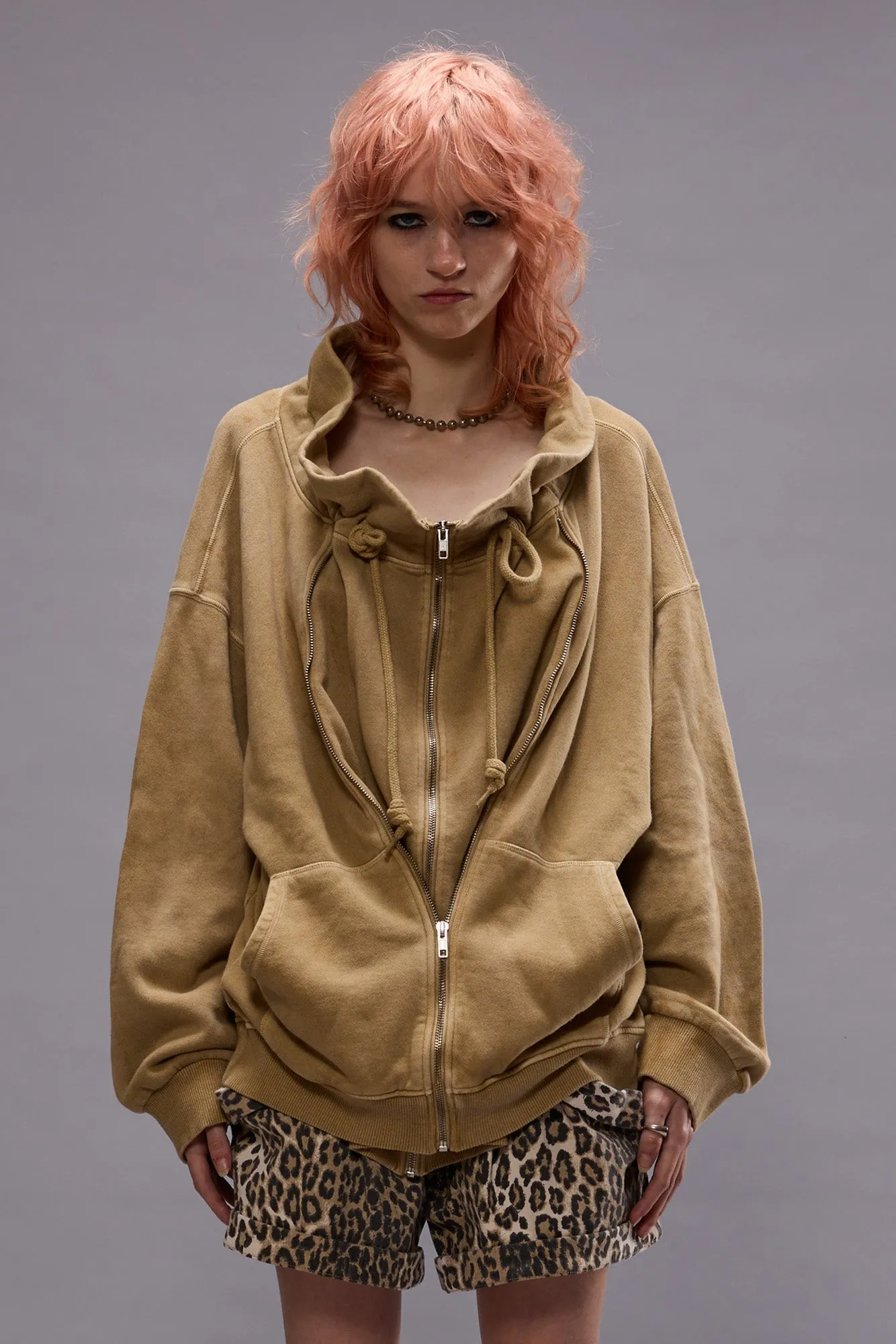 PAPERBAG ZIP-UP - KHAKI